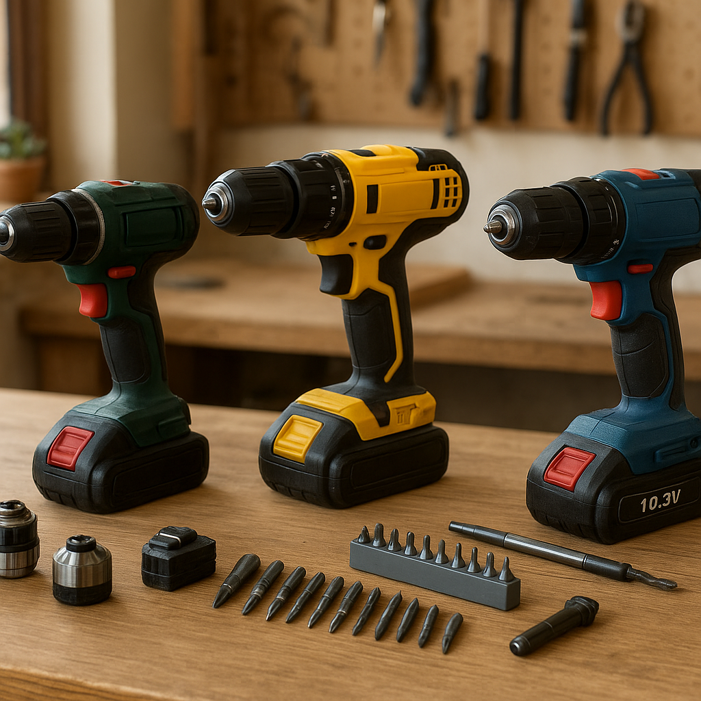 Comparatif de perceuses visseuses pour la maison avec accessoires et batteries