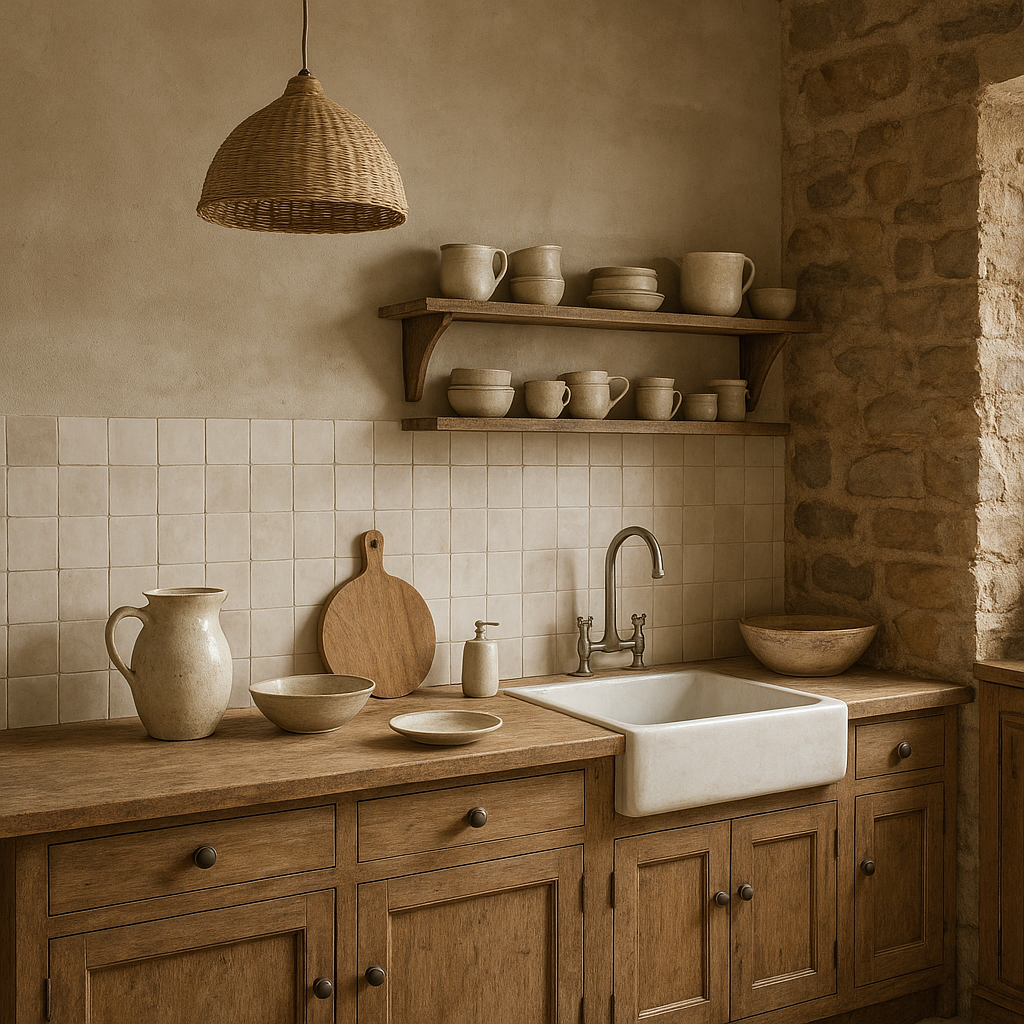 Idées déco pour une maison de campagne : 15 ambiances faciles à reproduire 3 Cuisine campagne avec bois patiné et matières naturelles