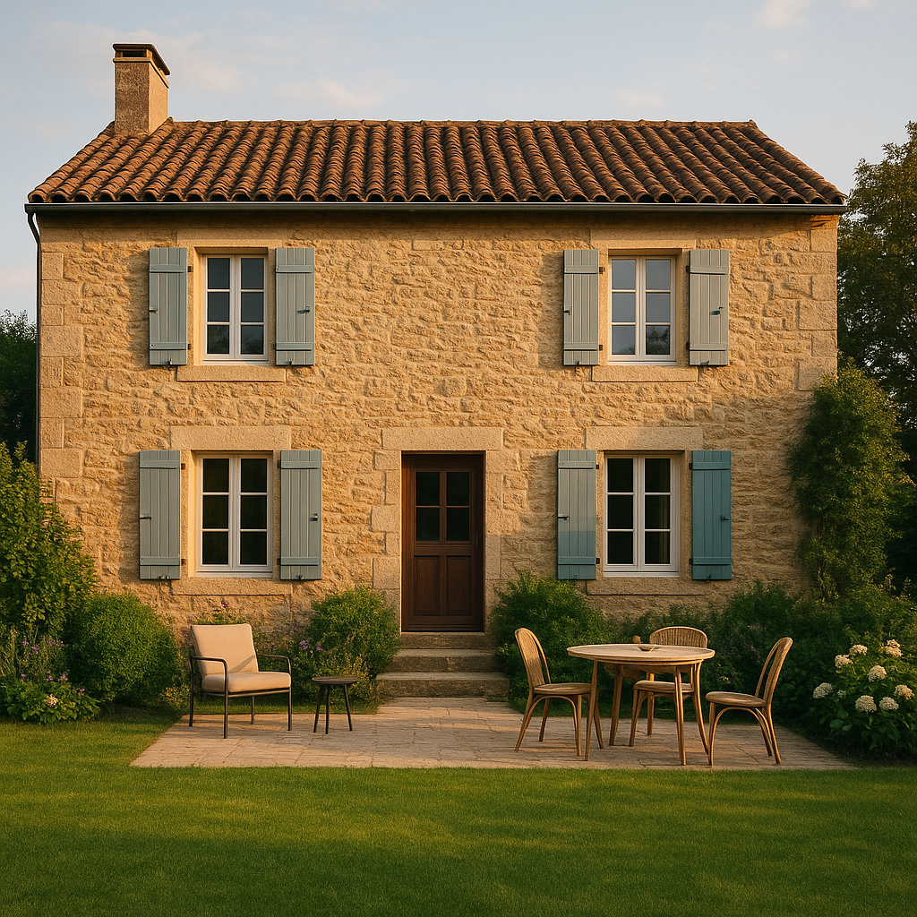 Home staging d’une maison de campagne : les bons leviers pour vendre plus vite 3 Extérieur de maison de campagne mis en valeur avant la vente