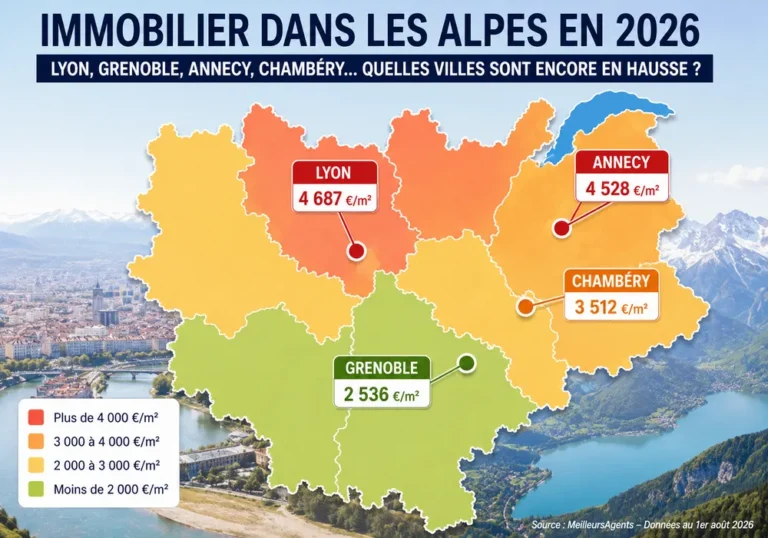 Immobilier dans les Alpes en 2026 : Lyon, Grenoble, Annecy, Chambéry… quelles villes sont encore en hausse ?