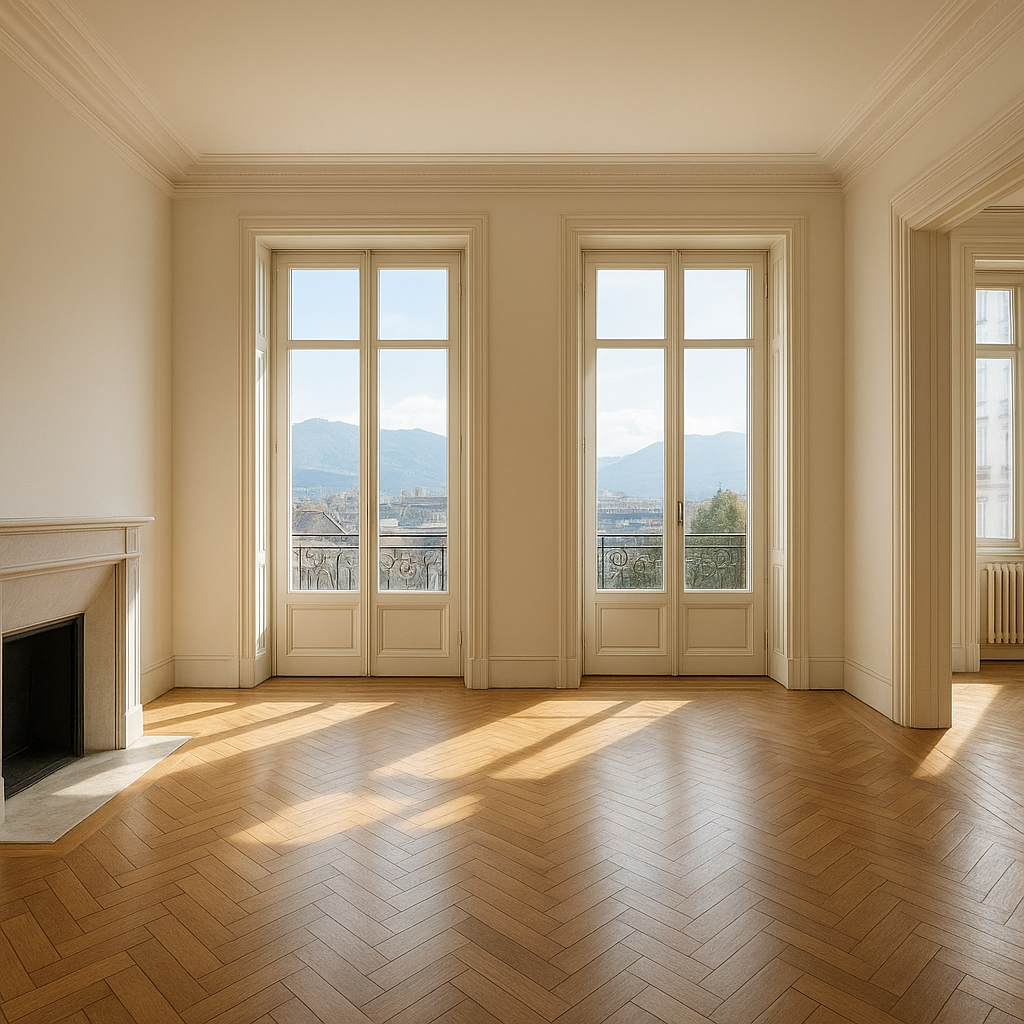 Appartement ancien lumineux dans une ville alpine