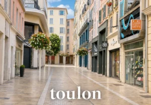 Immobilier en Provence-Côte d’Azur : Marseille, Nice, Toulon, Aix-en-Provence… jusqu’où peuvent aller les prix ? 4 vue d'un quartier résidentiel avec immeubles colorés et rues de Toulon