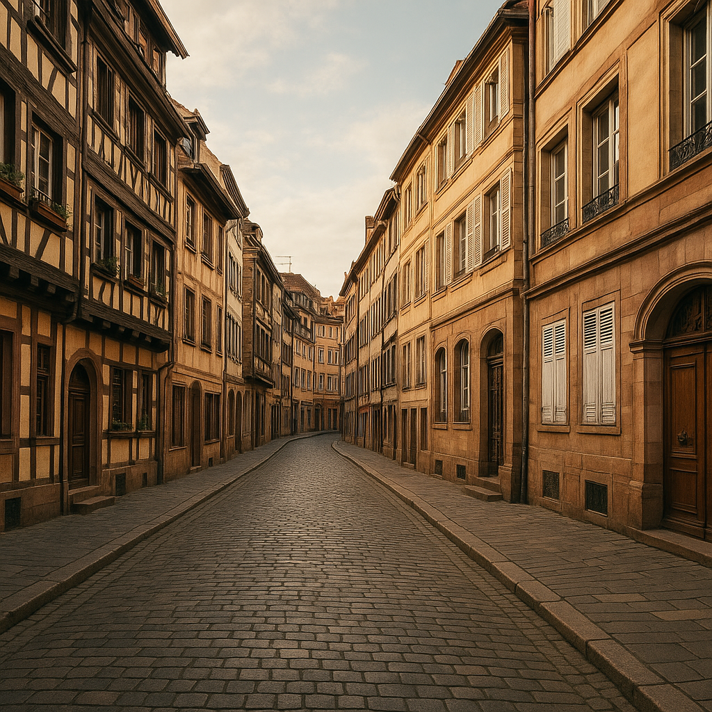 Quartier résidentiel à Strasbourg dans le Grand Est