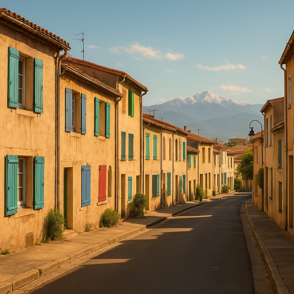 Quartier résidentiel de Perpignan dans les Pyrénées-Orientales