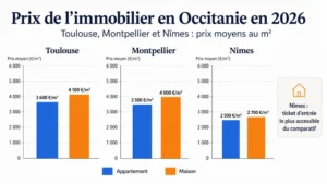 Prix de l’immobilier en Occitanie en 2026 : Toulouse, Montpellier et Nîmes 5 Toulouse, Montepellier et Nîmes : prix moyens de l'immobilier au M2