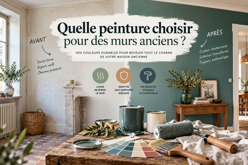 gros plan sur un mur ancien avec enduit usé et fissures visibles