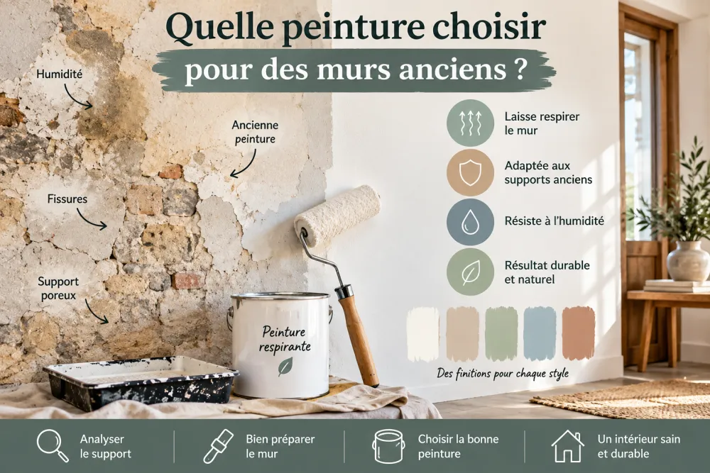mur ancien en plâtre avec texture écaillée et lumière naturelle