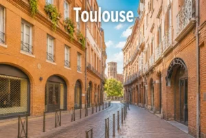 Prix de l’immobilier en Occitanie en 2026 : Toulouse, Montpellier et Nîmes 2 vue urbaine de nimes montrant des immeubles, des rues et une activité immobilière.