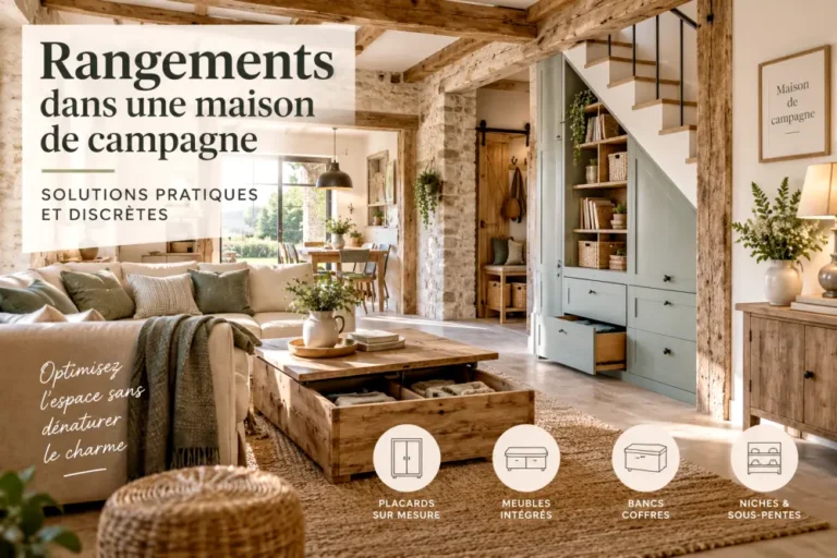 Rangements dans une maison de campagne : solutions pratiques et discrètes